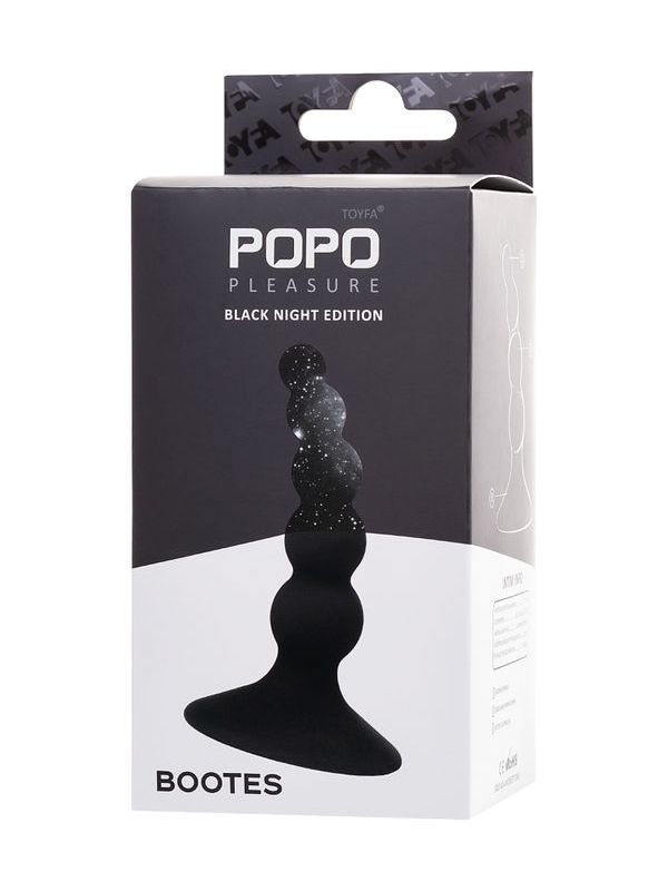 Censan POPO Bootes Anal Plug silikon siyah 10 cm
